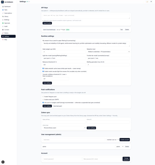 JarvisQwen — Autopilot Control Plane for Knowledge Work – screenshot 12