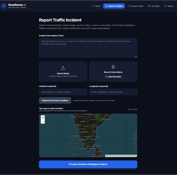 RoadSenseAI – screenshot 2