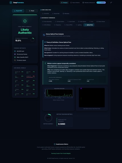 Deepfake Forensics & XAI Engine  – screenshot 2