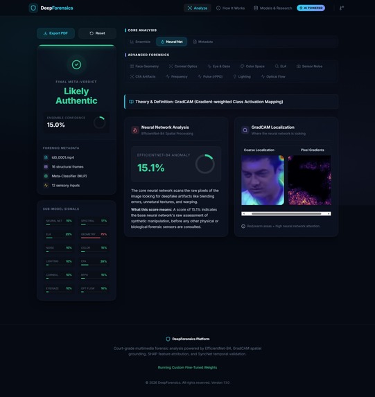 Deepfake Forensics & XAI Engine  – screenshot 4