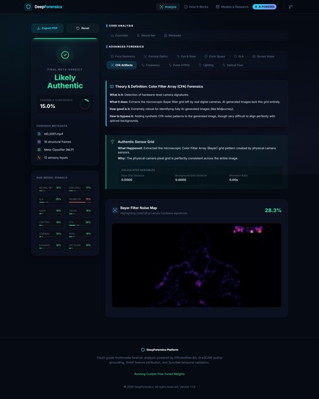 Deepfake Forensics & XAI Engine  – screenshot 5