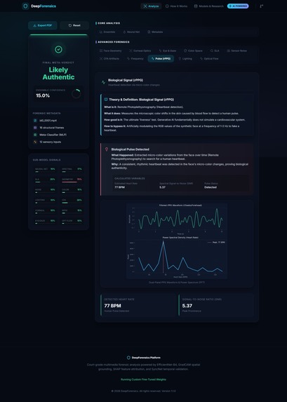 Deepfake Forensics & XAI Engine  – screenshot 9