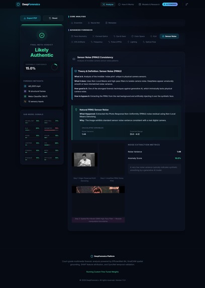Deepfake Forensics & XAI Engine  – screenshot 10