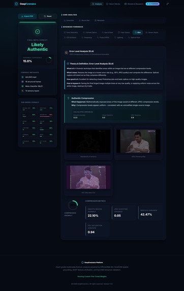 Deepfake Forensics & XAI Engine  – screenshot 12