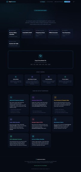Deepfake Forensics & XAI Engine  – screenshot 14