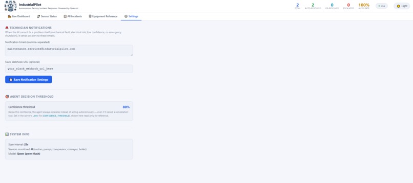 IndustrialPilot — Autonomous Factory Agent – screenshot 3
