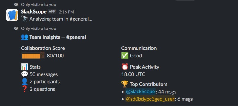 SlackScope — AI Project Health Dashboard for Slack – screenshot 3