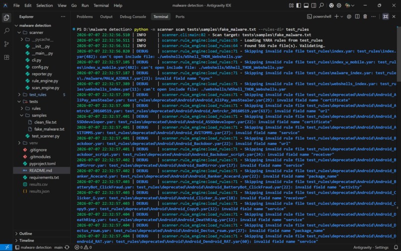 Malware_Scanner – screenshot 2