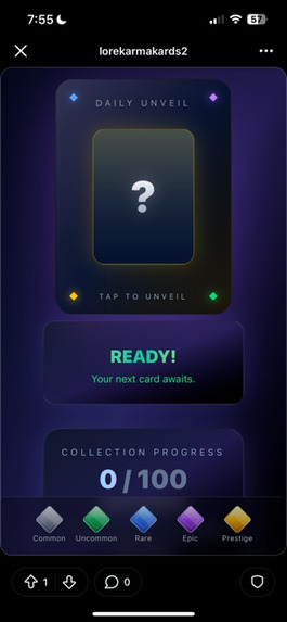 Lore Kards - Daily Unveil – screenshot 2