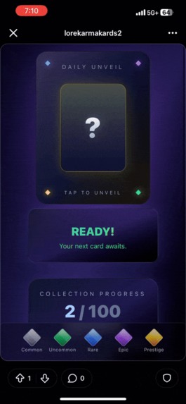 Lore Kards - Daily Unveil – screenshot 1