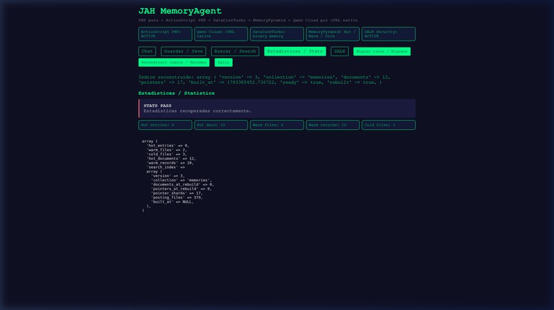 JAH MemoryAgent: Pure-PHP Memory for Qwen Cloud – screenshot 7
