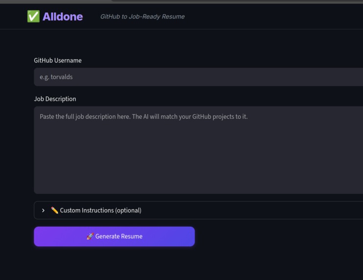Alldone – screenshot 1