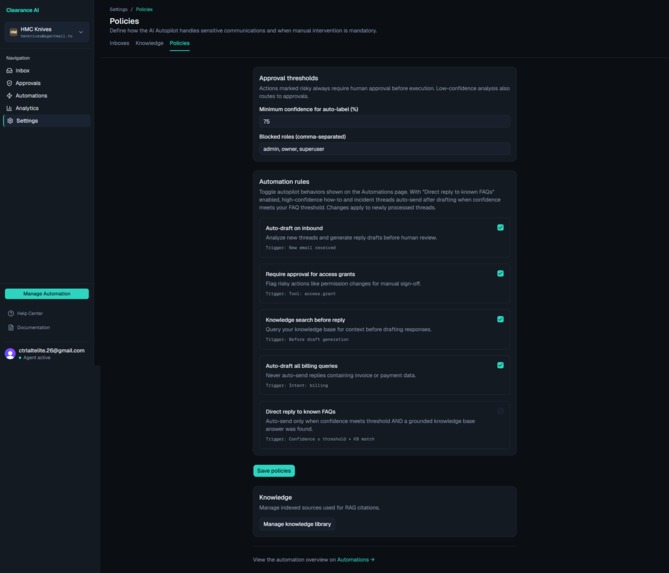 Clearance – screenshot 3