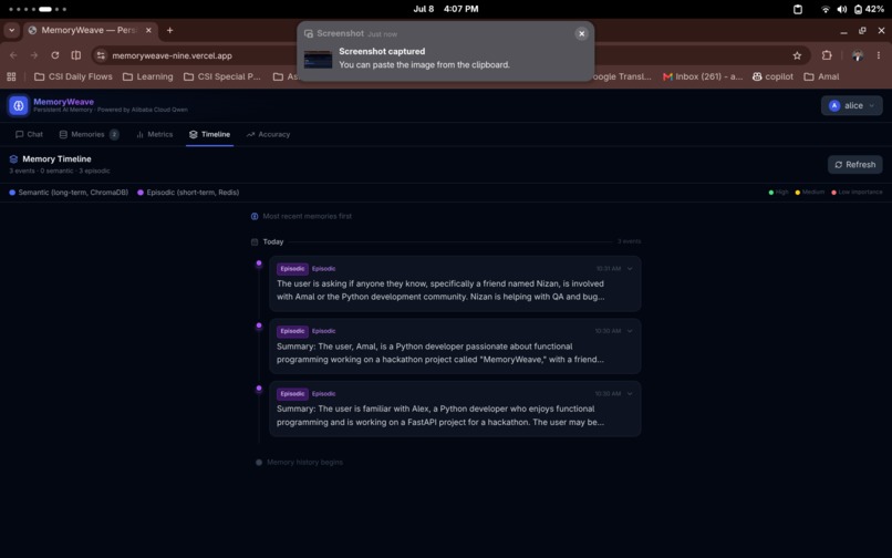MemoryWeave – screenshot 5