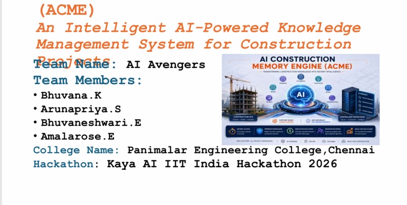 AI Construction Memory Engine (ACME)-For construction – screenshot 1