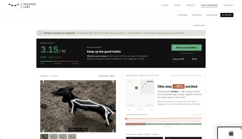 Sausage Labs - IVDD Screener – screenshot 6