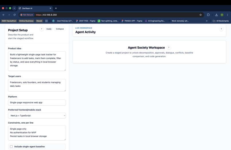 DevTeamAI – screenshot 2