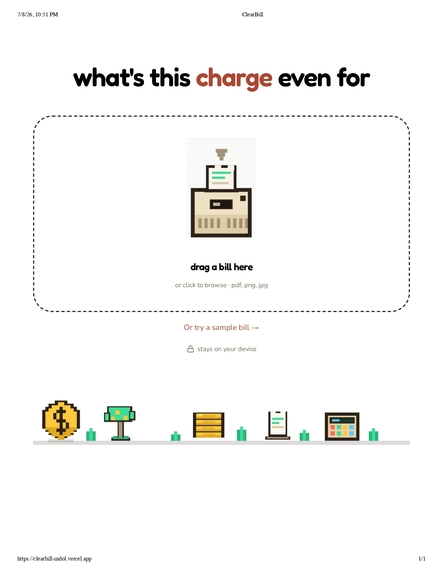 ClearBill – screenshot 1
