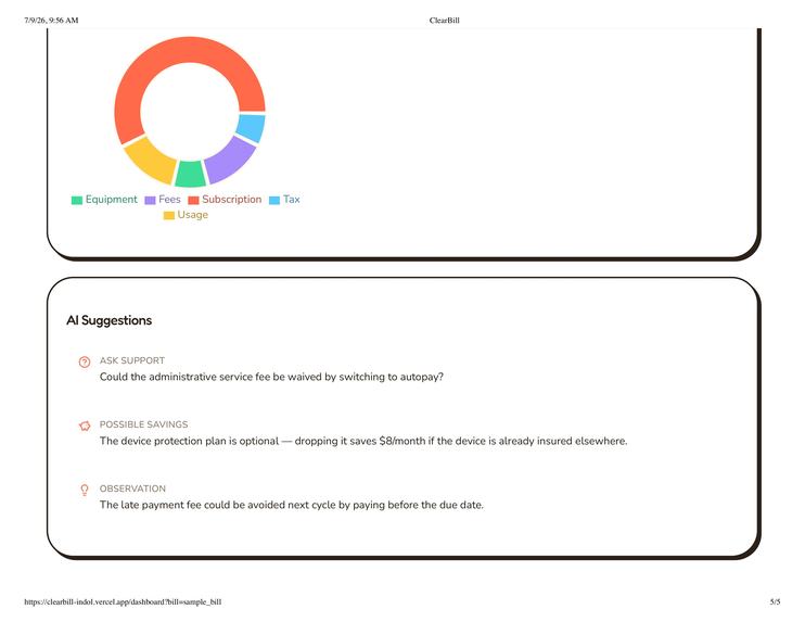 ClearBill – screenshot 2