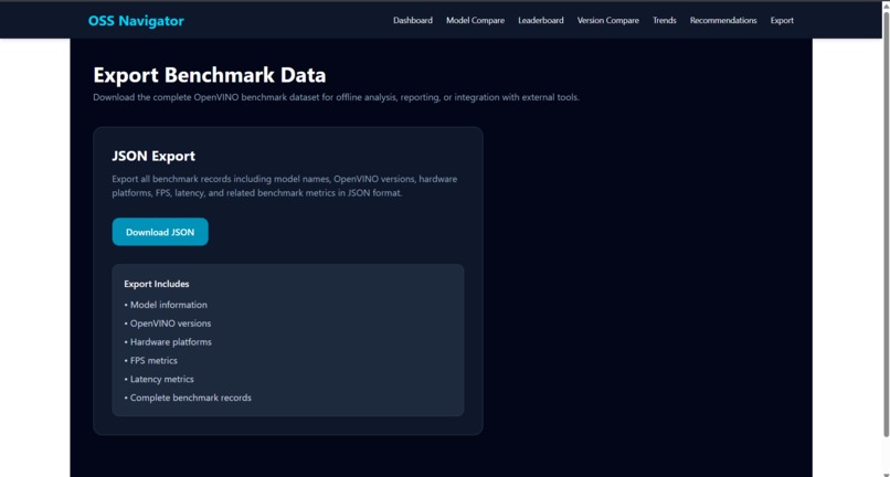 OpenVINO OSS Navigator – screenshot 8
