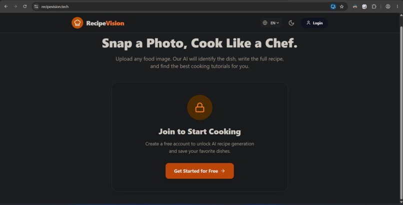 RecipeVision – screenshot 1