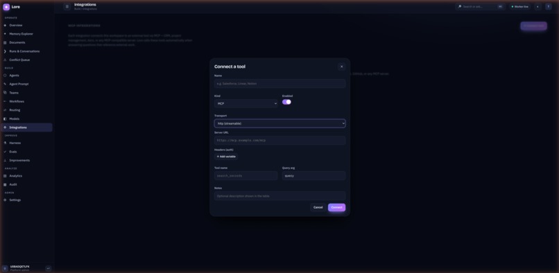 Lore — the org-memory agent for Slack – screenshot 2