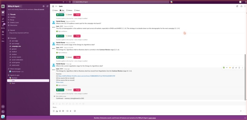 Lore — the org-memory agent for Slack – screenshot 6