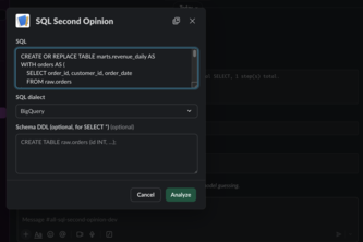 SQL Second Opinion