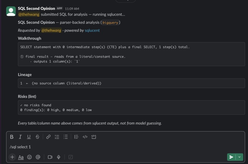SQL Second Opinion – screenshot 2