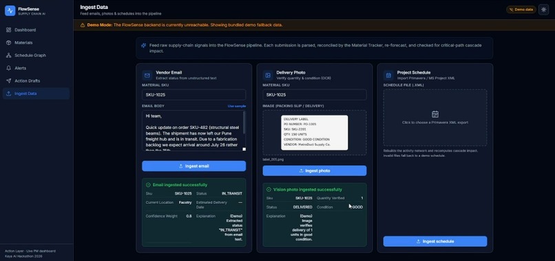 FlowSense: Supply Chain AI Platform ( – screenshot 6