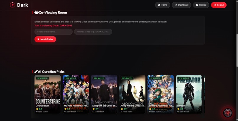  DARK -Multi-Channel Movie Curation powered by Gemini API – screenshot 9