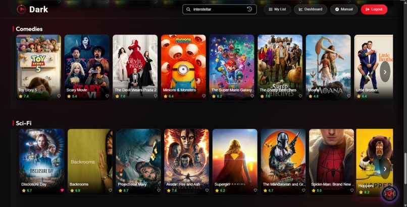  DARK -Multi-Channel Movie Curation powered by Gemini API – screenshot 16
