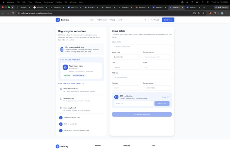 SafeTag – AI Powered Hardware-Free Smart Locker – screenshot 6