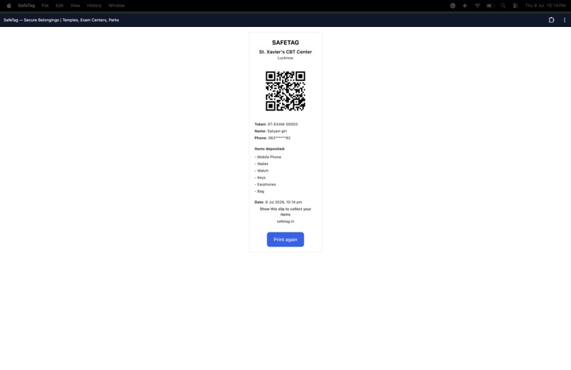 SafeTag – AI Powered Hardware-Free Smart Locker – screenshot 8