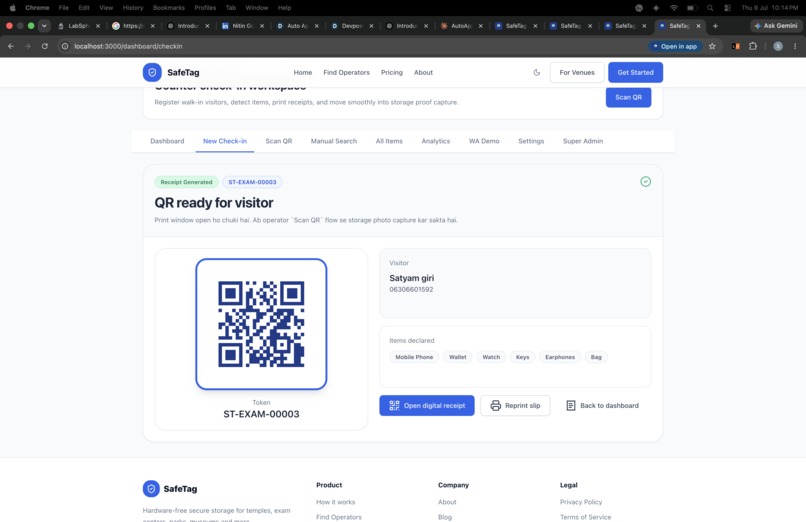 SafeTag – AI Powered Hardware-Free Smart Locker – screenshot 9