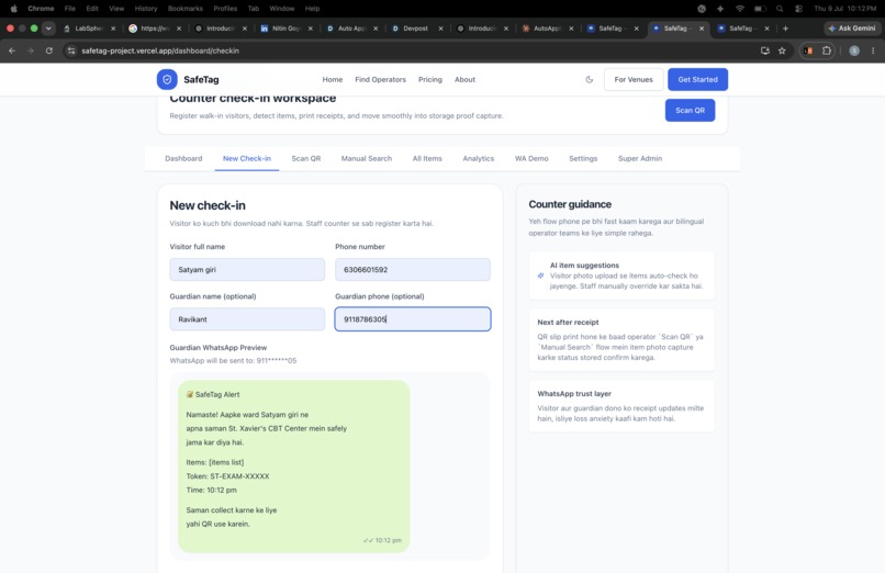 SafeTag – AI Powered Hardware-Free Smart Locker – screenshot 10