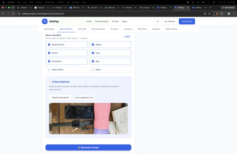 SafeTag – AI Powered Hardware-Free Smart Locker – screenshot 11