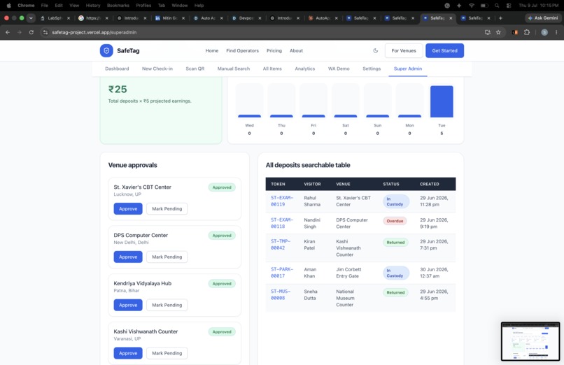 SafeTag – AI Powered Hardware-Free Smart Locker – screenshot 15