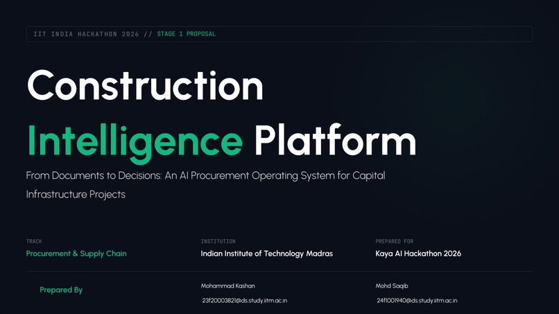 CIP OS: Construction Intelligence Platform – screenshot 1