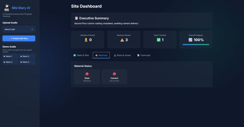 Site Diary AI – screenshot 3