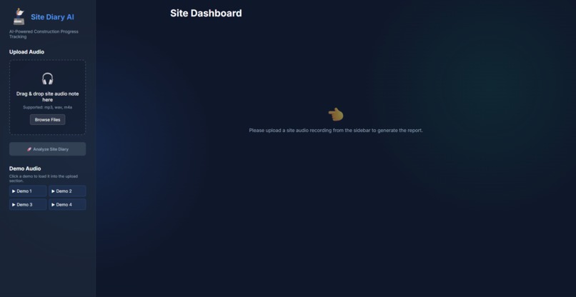 Site Diary AI – screenshot 1