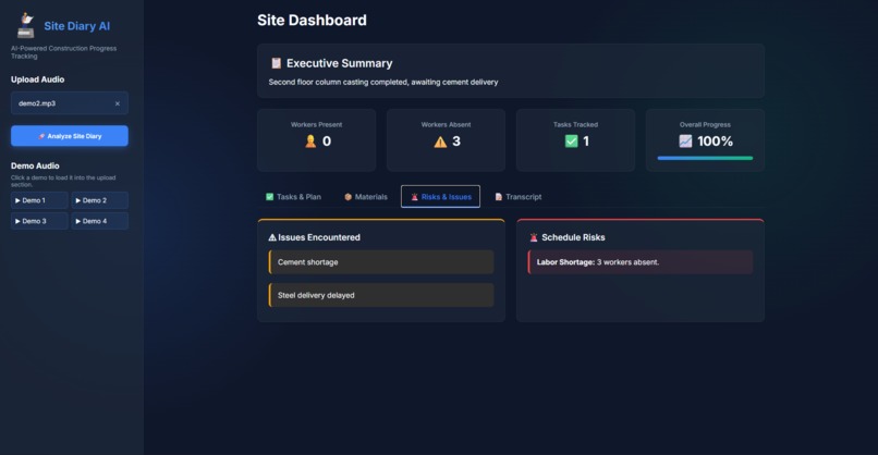 Site Diary AI – screenshot 4