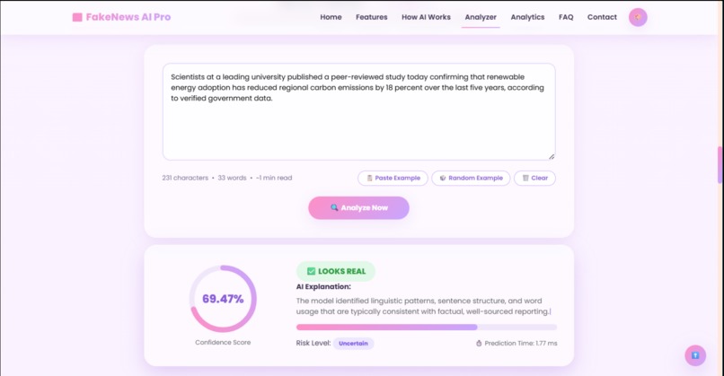 FakeNews-AI – screenshot 3