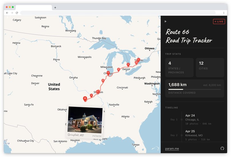 Route 66 Trip Tracker – screenshot 1