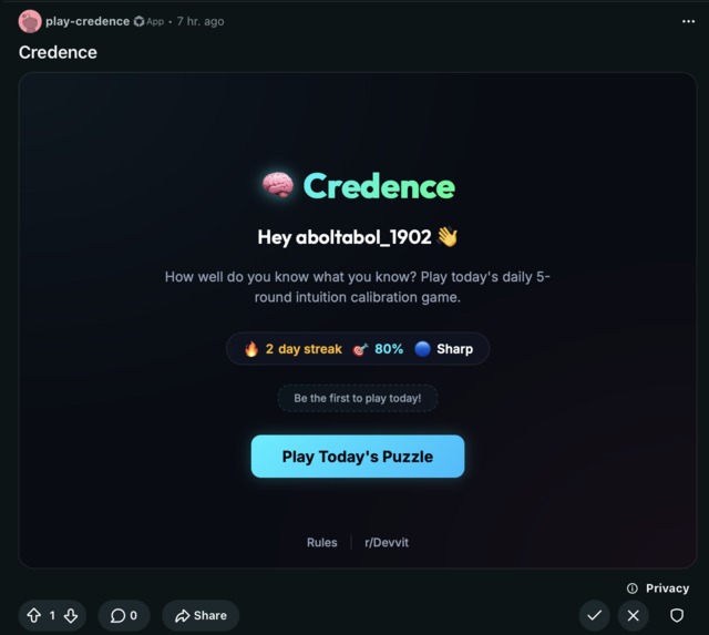 Credence – screenshot 1