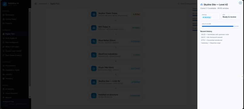 BuildWise AI – Autonomous Supply Chain Intelligence – screenshot 5
