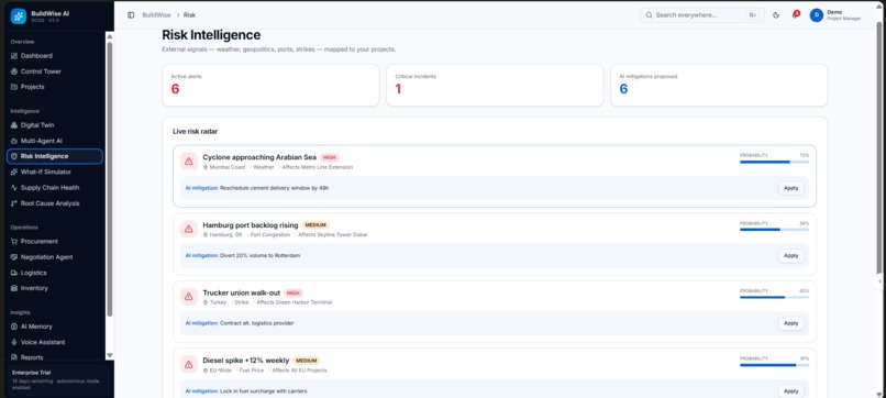 BuildWise AI – Autonomous Supply Chain Intelligence – screenshot 7