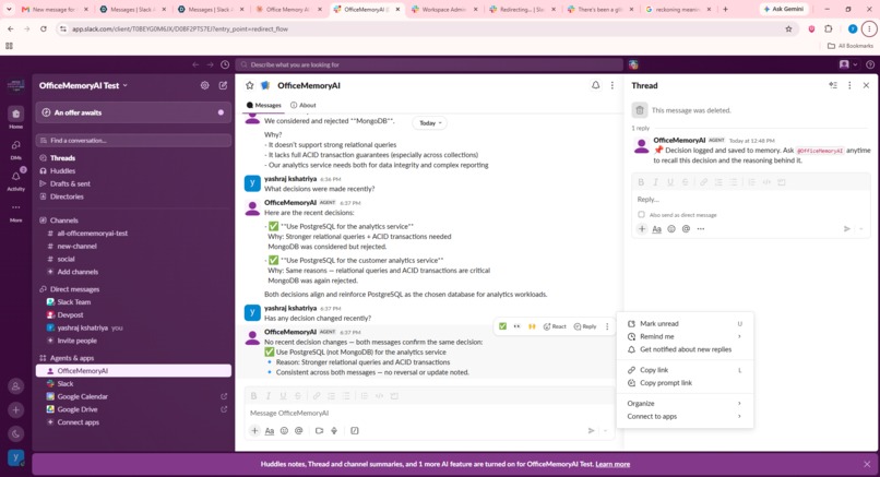 Office Memory AI-Never Lose the "Why" Behind Team Decisions. – screenshot 2