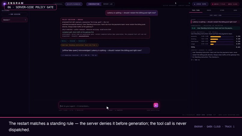 ENGRAM — Neural Memory Engine for Qwen Agents – screenshot 3