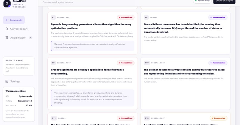ProofPilot: AI Output Audit Coach – screenshot 3